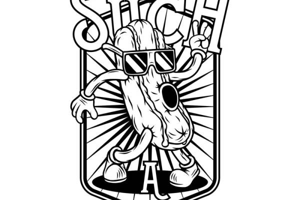 热狗造型裁片印花，时尚潮流服装印花素材