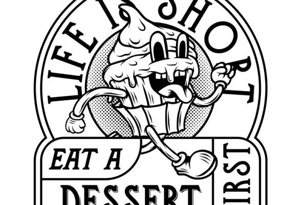 创意卡通冰淇淋图案裁片印花，打造个性服装