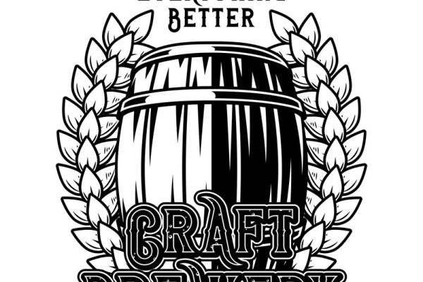 复古工业风啤酒桶印花图案，打造个性服装