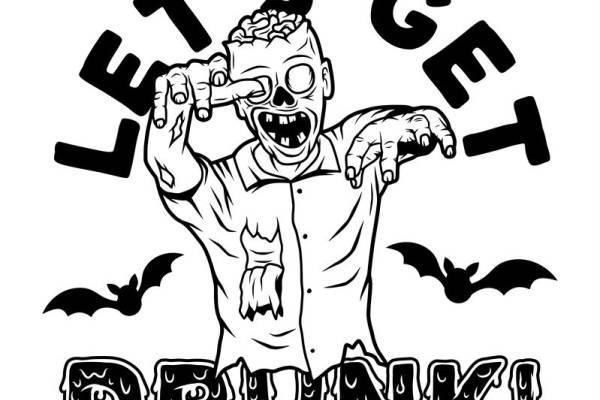 万圣节恐怖僵尸印花图案，打造个性服装