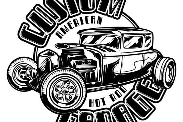 复古美国汽车图案裁片印花，打造个性服装