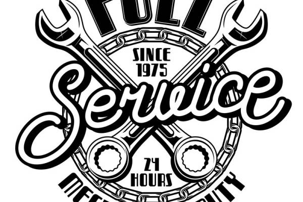 复古工业风扳手图案服装印花