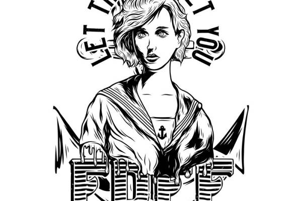 自由海洋风格服装印花裁片设计