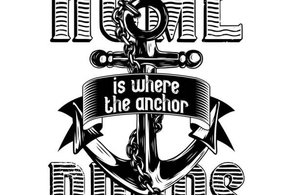 复古风锚链纹服装印花设计