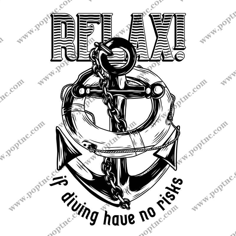 深海锚链纹样服装印花设计