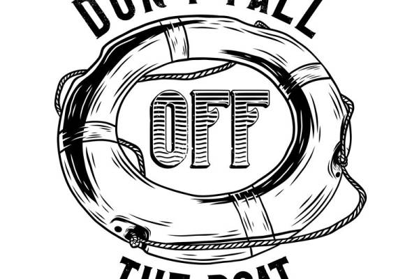 复古浮雕风格救生圈图案，打造个性服装印花