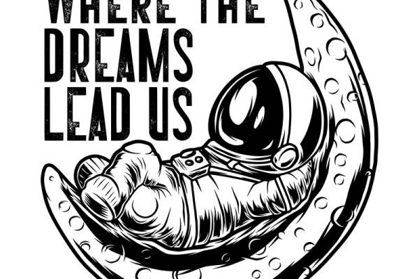 太空宇航员梦中漫步：服装印花裁片设计