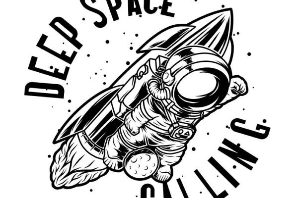 深空呼唤：宇航员图案服装印花裁片