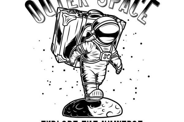 探索宇宙的宇航员印花：服装印花新选择