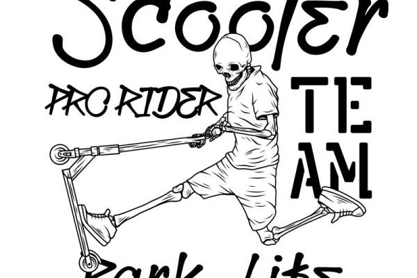 骷髅滑板手图案裁片印花，为你的服装增添独特个性