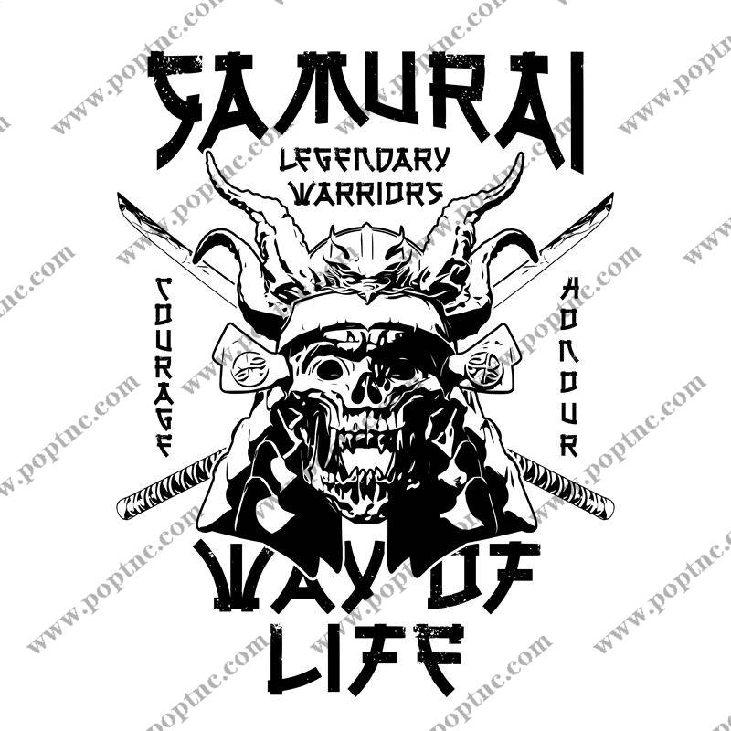 传奇武士头骨图案:服装印花裁片设计灵感