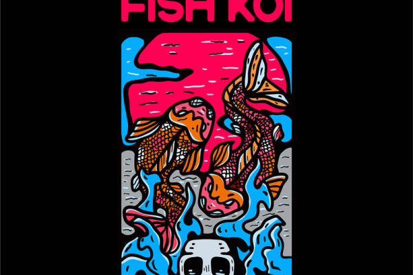 鱼型图案裁片印花,打造个性服装