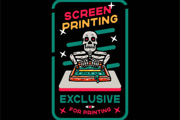 骷髅打字机:独特个性服装印花设计