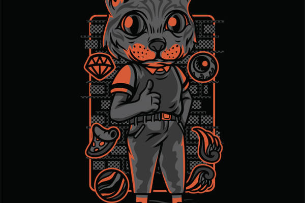 酷炫猫头鹰裁片印花：服装印花新选择