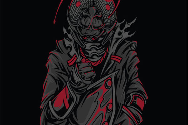 暗黑风格裁片印花图案,适合服装设计