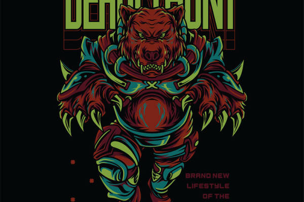 未来战士熊印花：服装印花裁片新选择