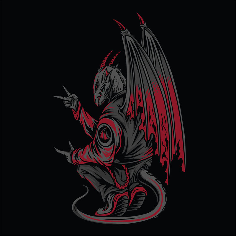暗黑恶魔裁片印花：服装印花的神秘力量