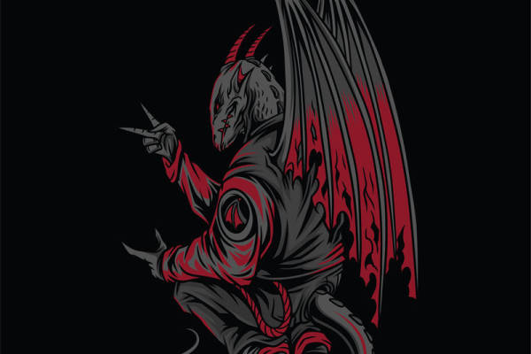 暗黑恶魔裁片印花：服装印花的神秘力量