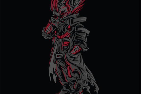 暗黑系裁片印花图案,打造个性服装