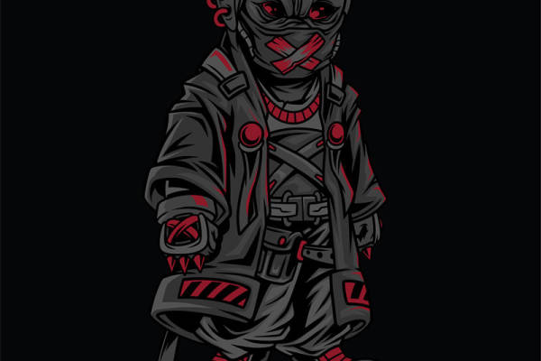 暗黑风格裁片印花：个性服装印花设计