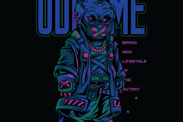 未来科技感十足的服装印花裁片设计