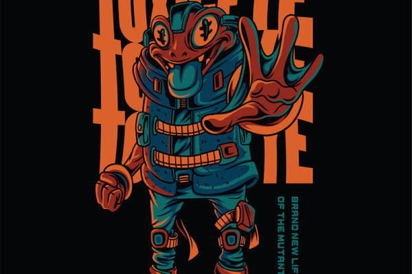 未来战士主题裁片印花：个性服装印花设计