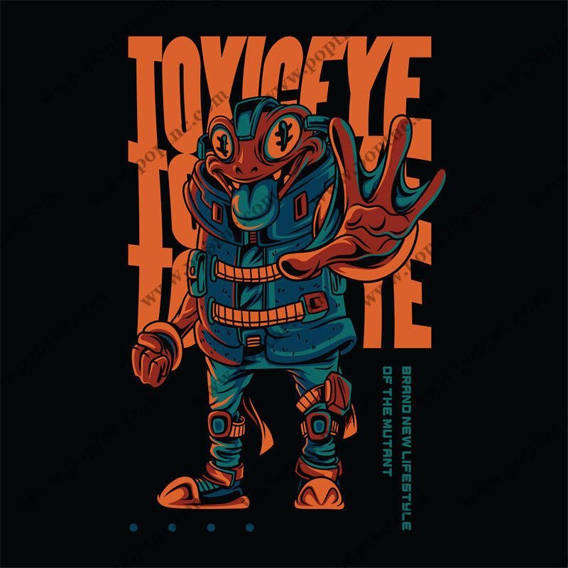 未来战士主题裁片印花:个性服装印花设计