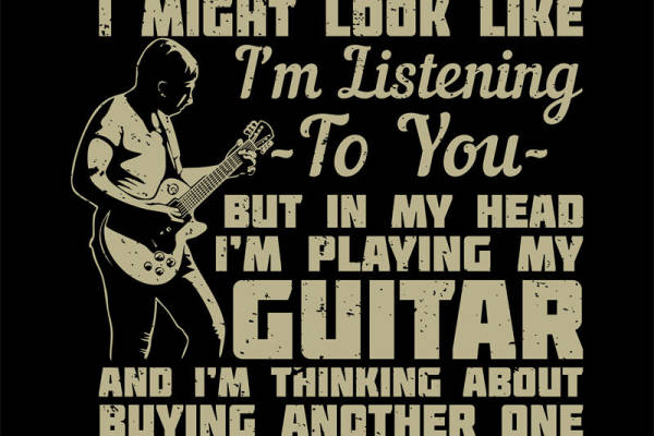 摇滚吉他手图案裁片印花，适合摇滚风服装设计