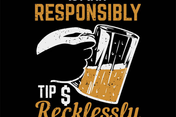 复古啤酒杯印花图案，适合服装裁片印花