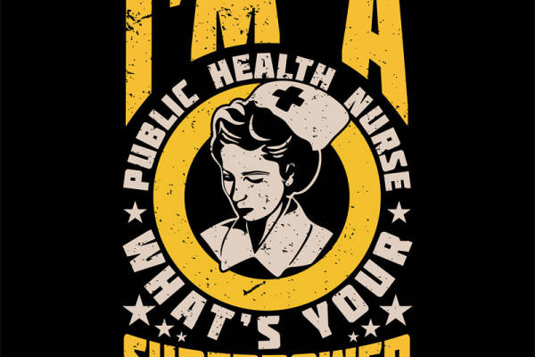 复古风格护士印花图案，适合服装裁片设计