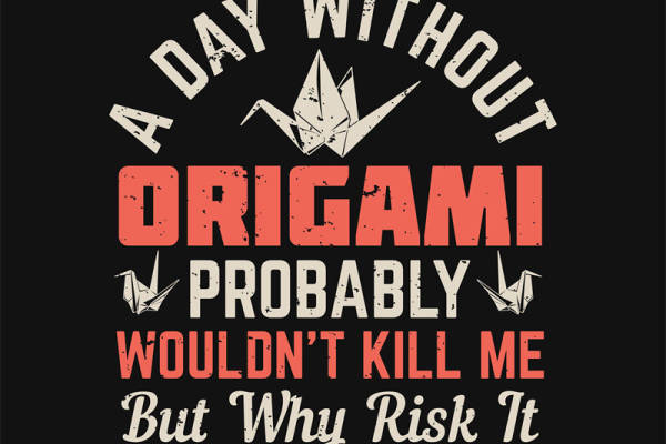 复古风折纸鹤图案裁片印花，打造个性服装