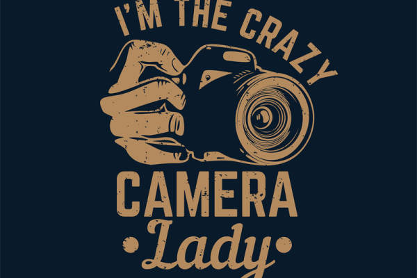 复古相机图案裁片印花，打造个性服装