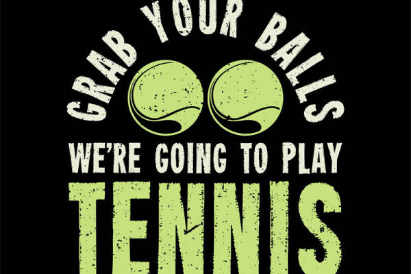 复古网球运动风服装印花图案