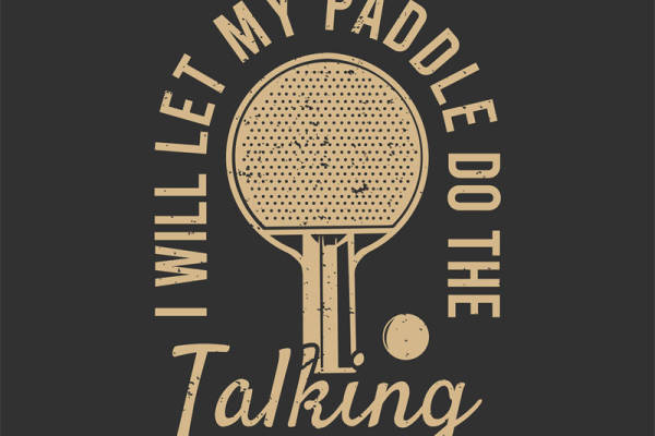 复古风格乒乓球拍印花图案，适用于服装裁片