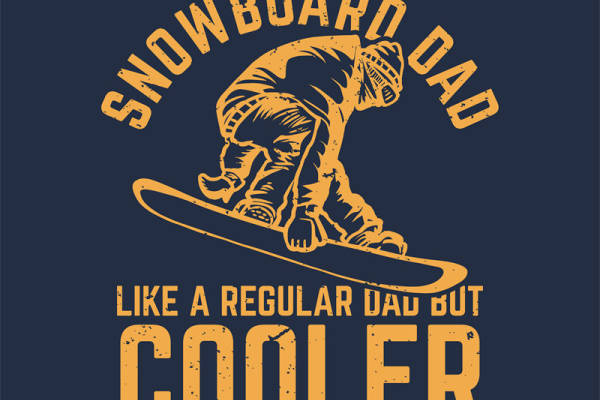 酷炫雪板运动图案服装印花裁片