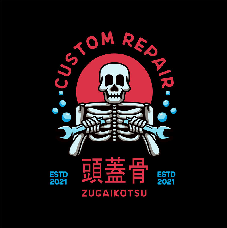 骷髅修理工：个性裁片印花，打造独特服装