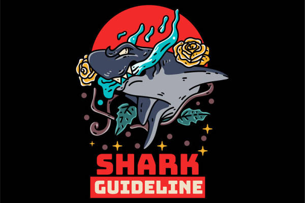 鲨鱼玫瑰花型印花素材，打造个性服装