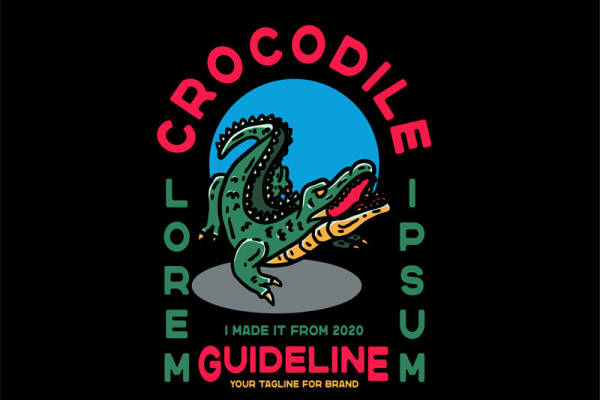 鳄鱼图案裁片印花，打造个性服装