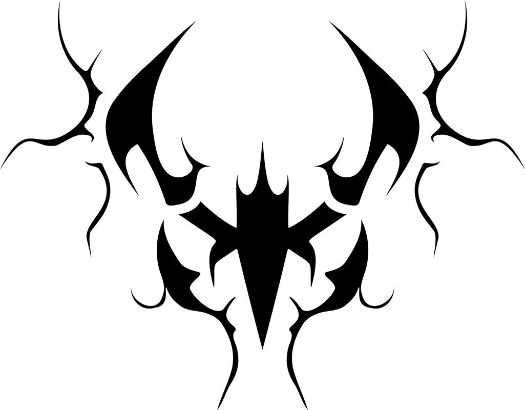 暗黑风格裁片印花图案,适用于个性服装设计