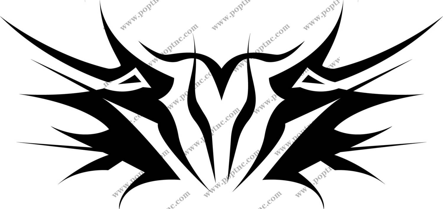 时尚裁片印花:黑色抽象纹理服装印花