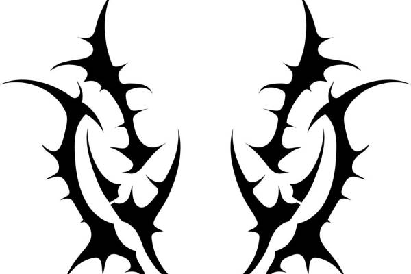 时尚锋芒：黑色刺花图案服装印花裁片