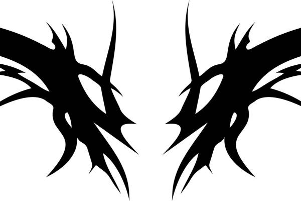 时尚裁片印花：黑色刺绣风格服装印花设计