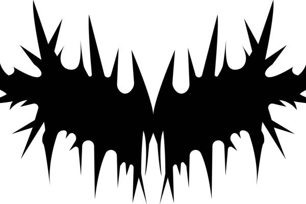 黑色刺状纹理服装印花裁片设计