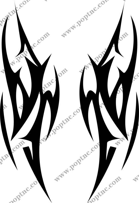 时尚裁片印花:黑色羽毛纹理服装印花设计