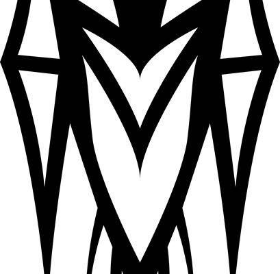 时尚裁片印花：黑色抽象几何图案服装印花