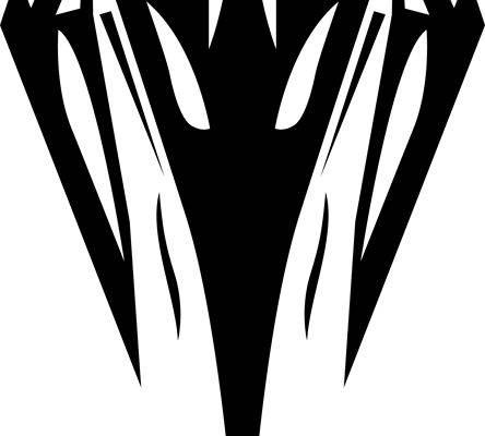 时尚裁片印花：黑色抽象图案服装印花