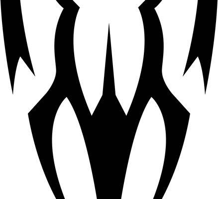 时尚裁片印花：黑色抽象图案服装印花素材