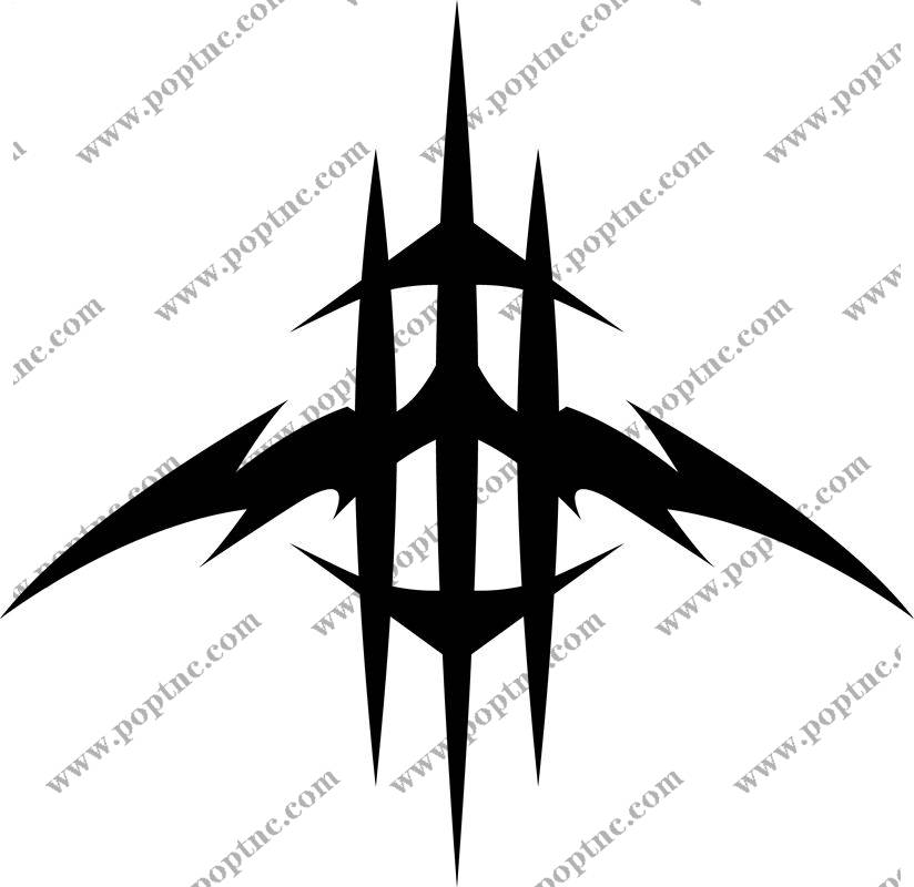 暗黑风裁片印花图案,打造个性服装