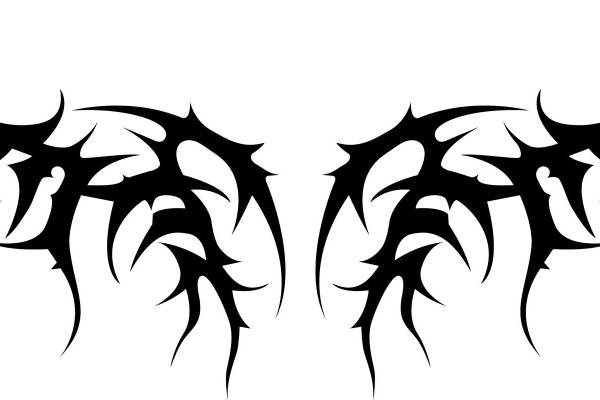 时尚裁片印花:黑色刺绣风格服装印花设计