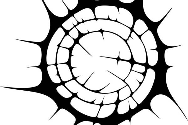 时尚裁片印花：黑色刺破纹理服装印花